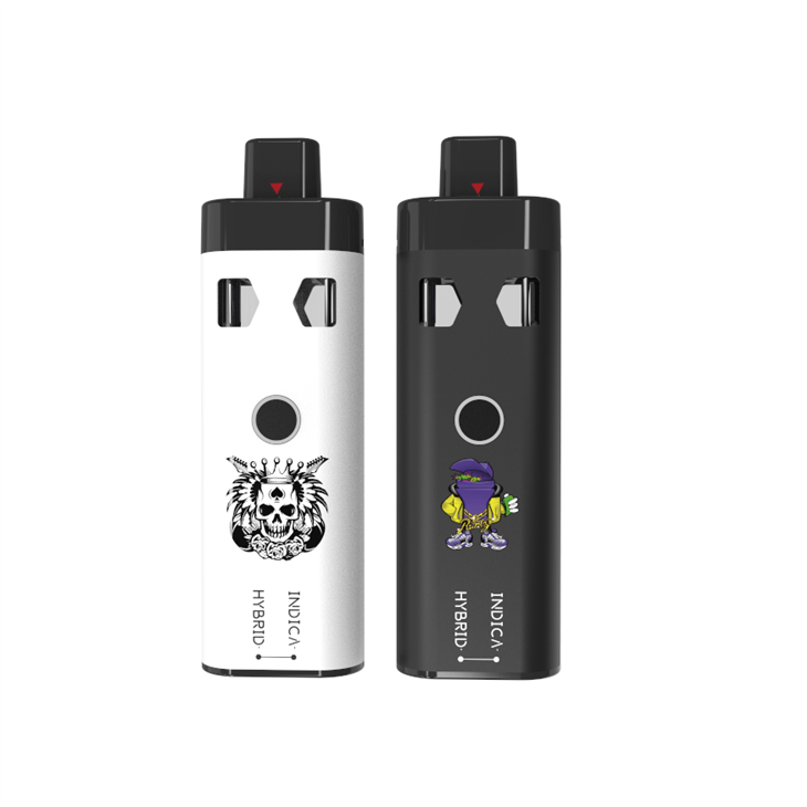 جهاز CBD Vape Dual Ramber نكهات مزدوجة vaping مع شاحن من النوع C لشاحن 2 مل دلتا 8 THC زيت سميكة